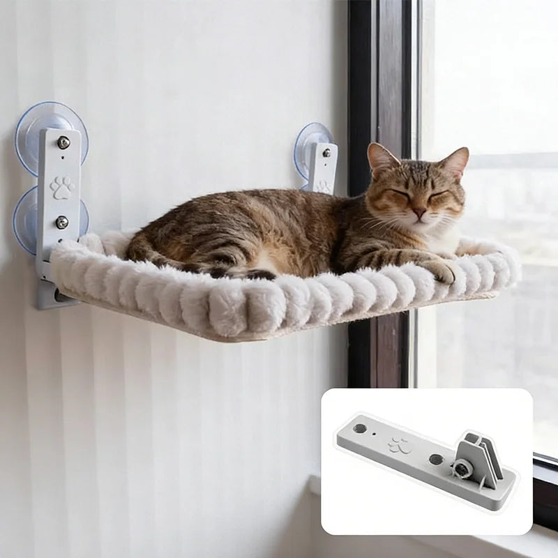 Cat Window Hammock with strong suction cups – Cozy Perch for indoor cats