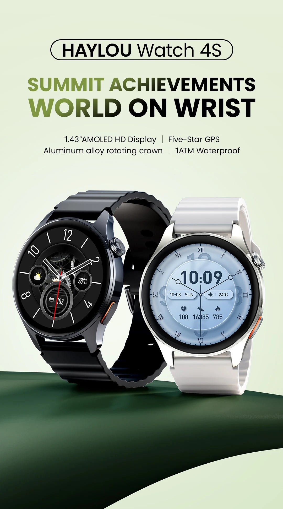 HAYLOU Watch 4S – AMOLED HD, GPS Avançado e Performance Desportiva