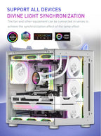 Ventoinha LDPCSJ Prism 5 Pro 120mm — ARGB, PWM 4‑PIN, Alto Fluxo