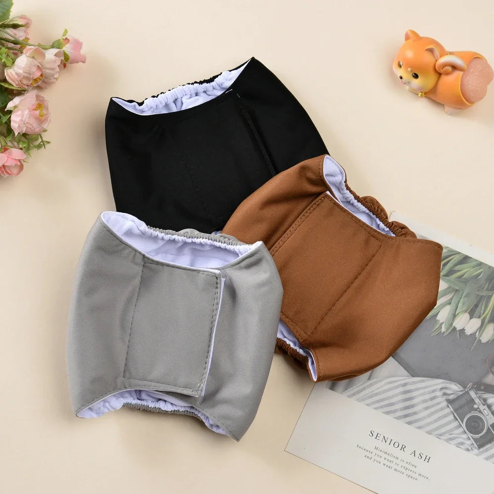 3pcs Reusable Belly Band for Male Dogs Washable Pet Dog Diapers Physiological Pants Short Breathable Puppy Nappies Warp Supplies