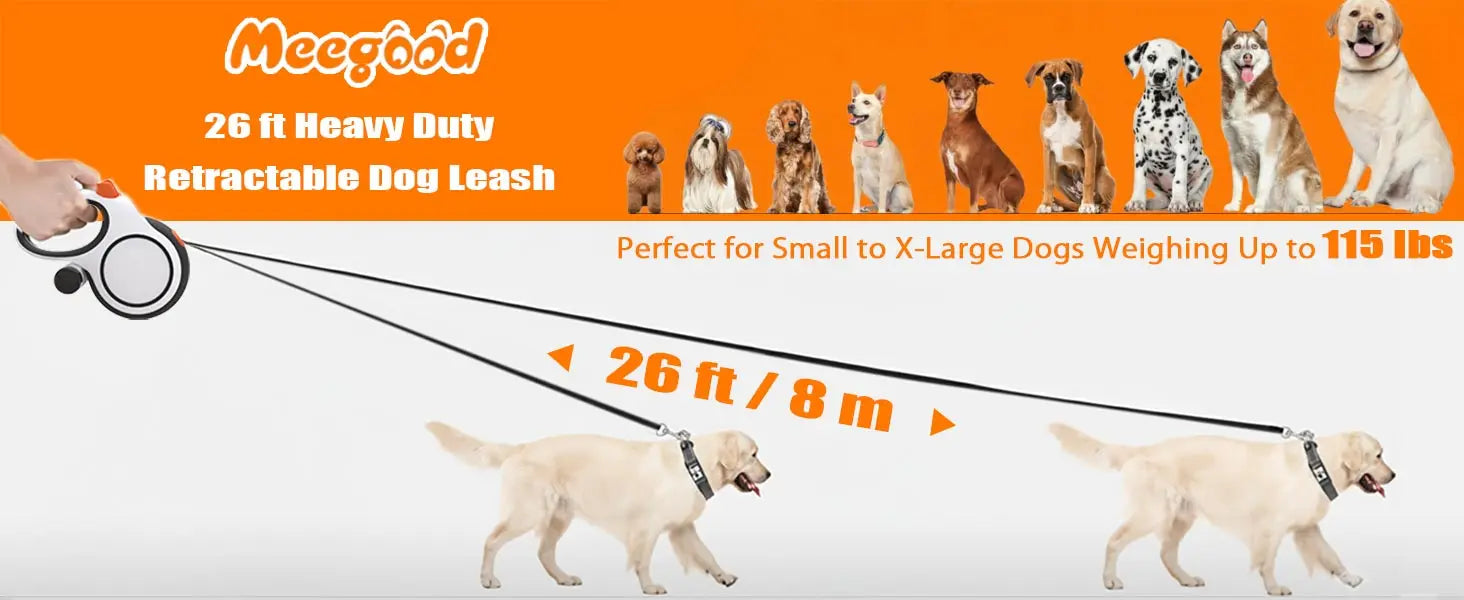 5m 8m 50kg Dog Leash Retractable Roulette Collar for Small Big Dogs Accessories Adjustable Walking Hiking French Bulldog Rope