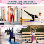 Pilates bar kit with resistance bands, Multifunctional Yoga Bar, Portable Home Gym, Resistance bar kit for full body workouts.