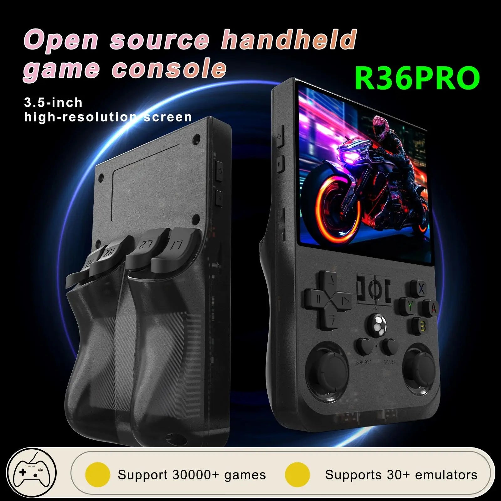2025 R36S Pro Game Console Retro 128gb Console R36s R36 S R36h Rs36s K36 Konsole Consolle Jeux GamBoy Max Video GameHandheld