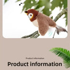 Hot Cat Interactive Toys Catnip Electric Pat Bird (with Catnip) Dog Cats Touch-Activated Squeaky Plush Toy Pet USB Rechargeable