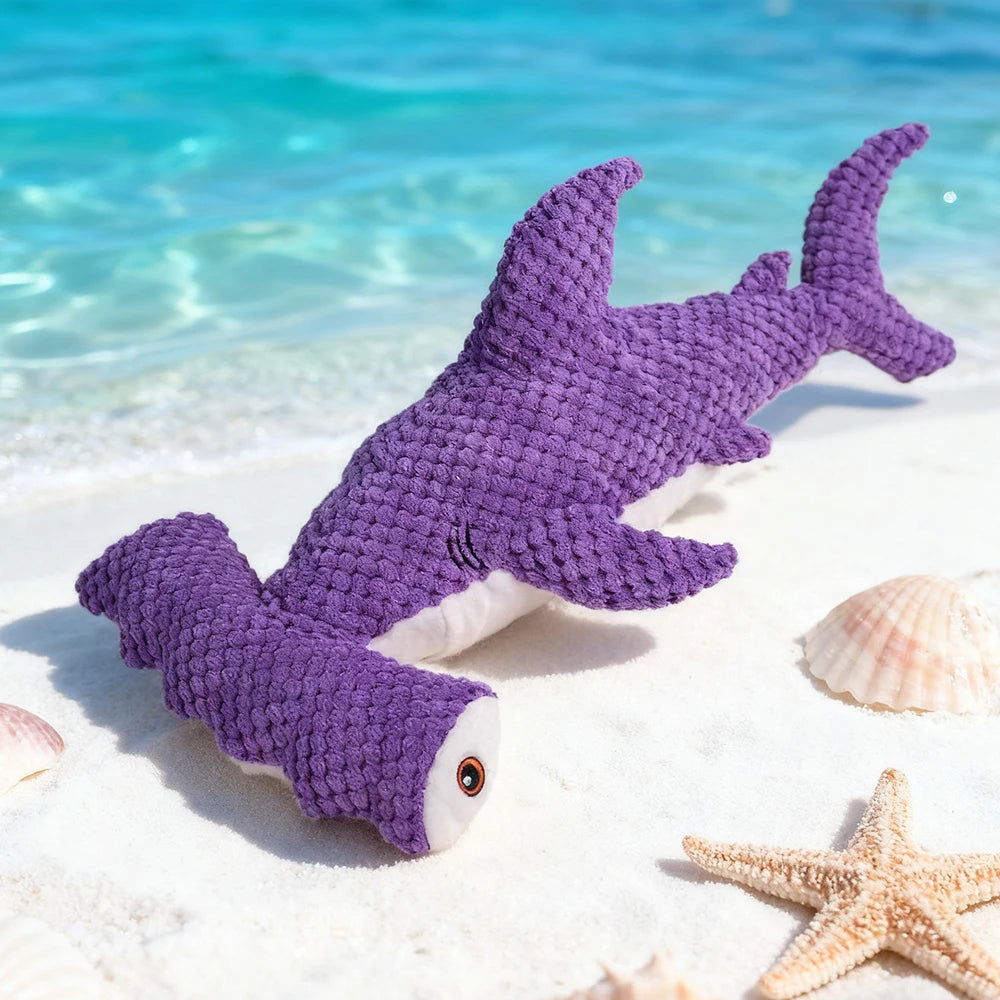 Peluche Tubarão Resistente com Som – Brinquedo Interativo de Dupla Camada