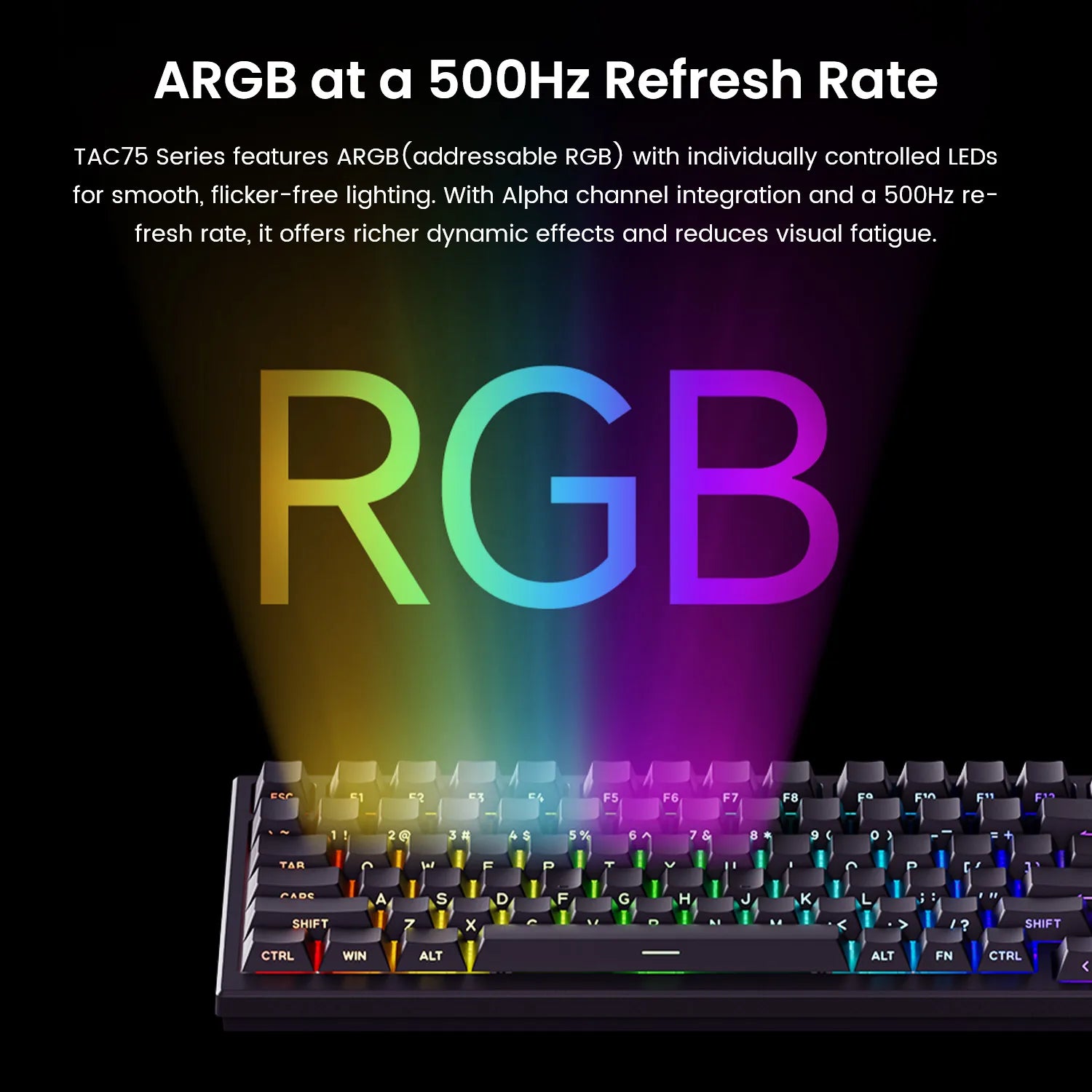 AKKO TAC75 HE Magnetic Switch Keyboard 75% Gaming Keyboards Rapid Trigger 0.005mm 8K RGB Wired Esports Custom Keyboard for Gamer
