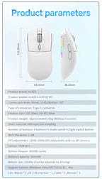 AJAZZ AJ139 V2 MC/AJ139 PRO Wireless Gaming Mouse PAW3311/PAW3395 Sensor 12000DPI/26000DPI 500mAh Bluetooth Mouse Gamer For PC