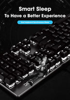 GK410 104 Full Keys Hot Swap Metal Panel Mechanical Keyboard RGB Light Green Black Tea Redaxis Non-Impact Gaming Computer Keyboard