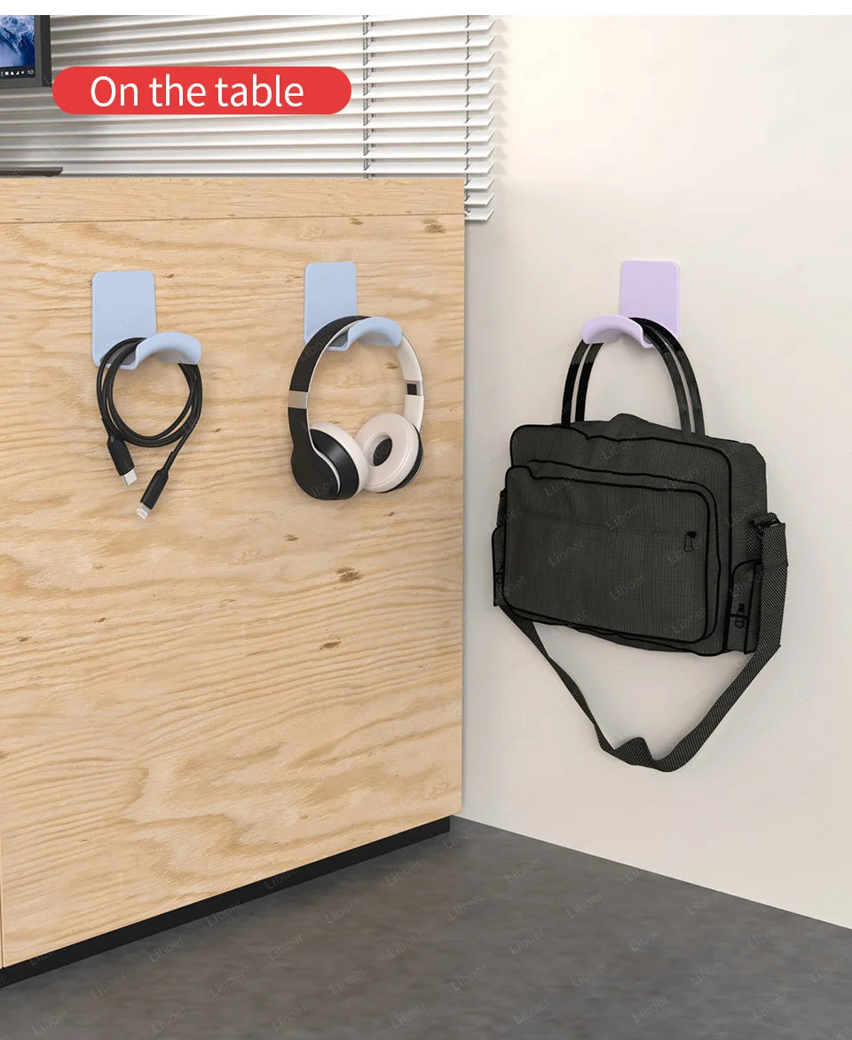 Suporte de Headphones para Debaixo da Secretária — Gancho Multicor Universal