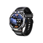 H10 4G LTE Men's Smartwatch: Dual 500W camera for video calls, 4 + 128 GB, WiFi NFC, 1380mAh battery