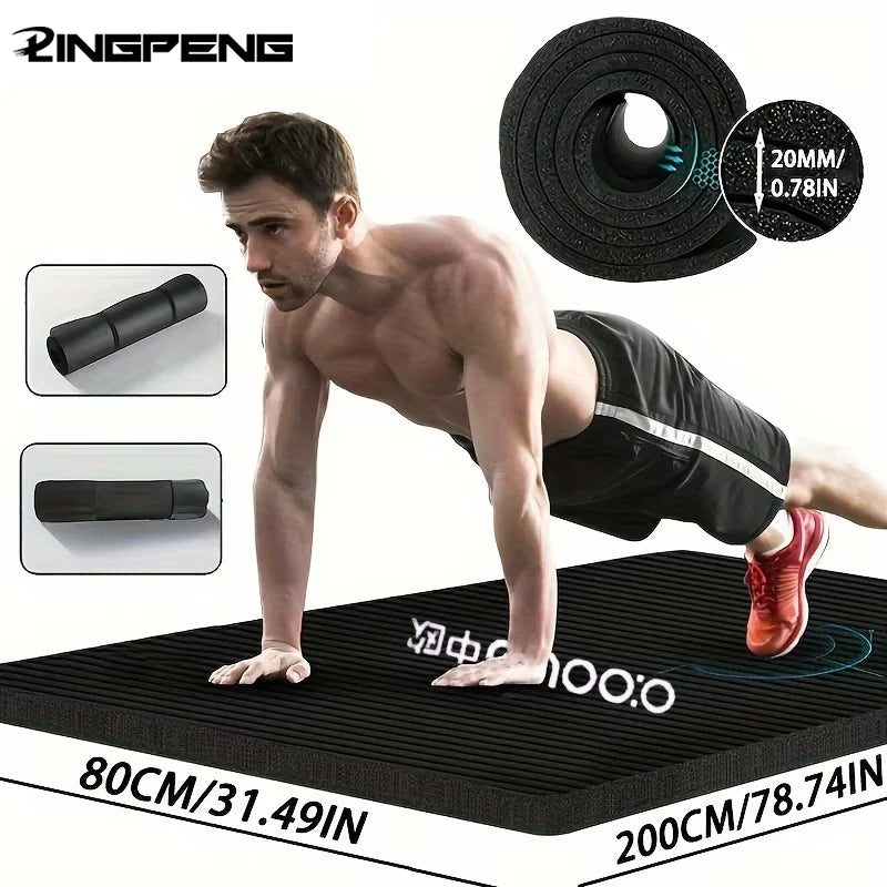 Tapete de Yoga NBR 15/20 mm Antiderrapante e Impermeável para Treino e Outdoor