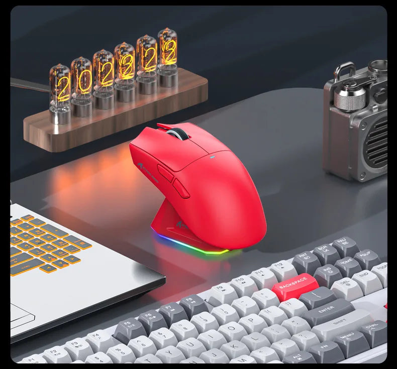 Attack Shark X11SE X11 PAW3311 Bluetooth Mouse, Tri-mode connectivity, Magnetic charging dock, Touchscreen, Ultralight gaming mouse