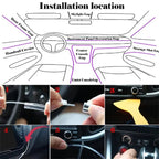 Flexible EL Wire Lights With App Control Ambient Atmosphere Strip Light Decorative Lamps 12V Car Interior Neon RGB Led Strip