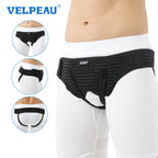 VELPEAU Hernia Belt with 2 compression pads, adjustable Hernia Truss support for single/double inguinal hernias for men and women.