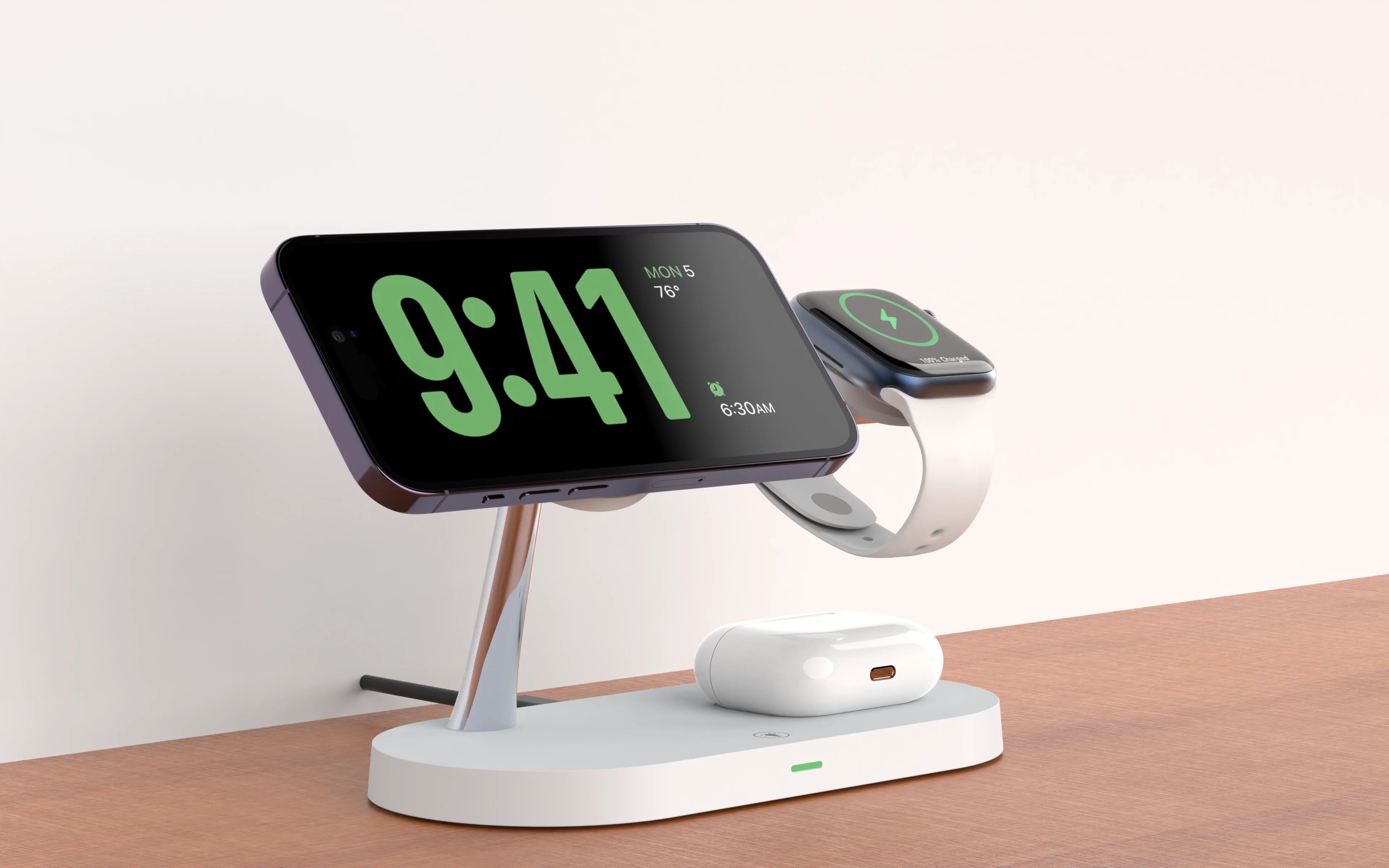 3-in-1 Wireless Magnetic Charger for iPhone 16 15 14 13 12, Fast Charging Station for Apple Watch 10 9 8 7 6 5 4, AirPods 2 3 Pro