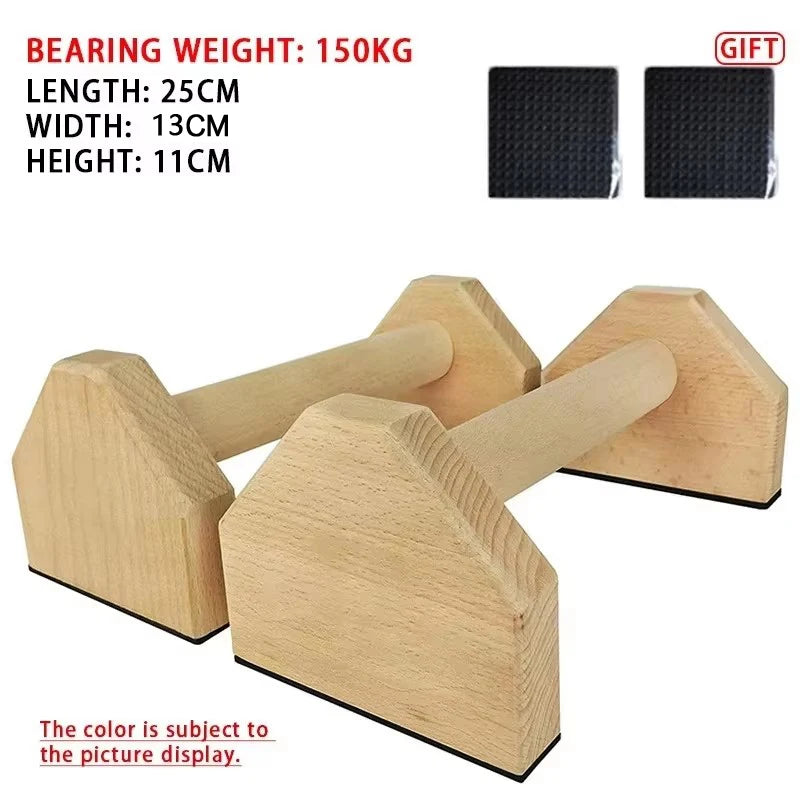 Parallettes de Madeira Antiderrapantes para Treino