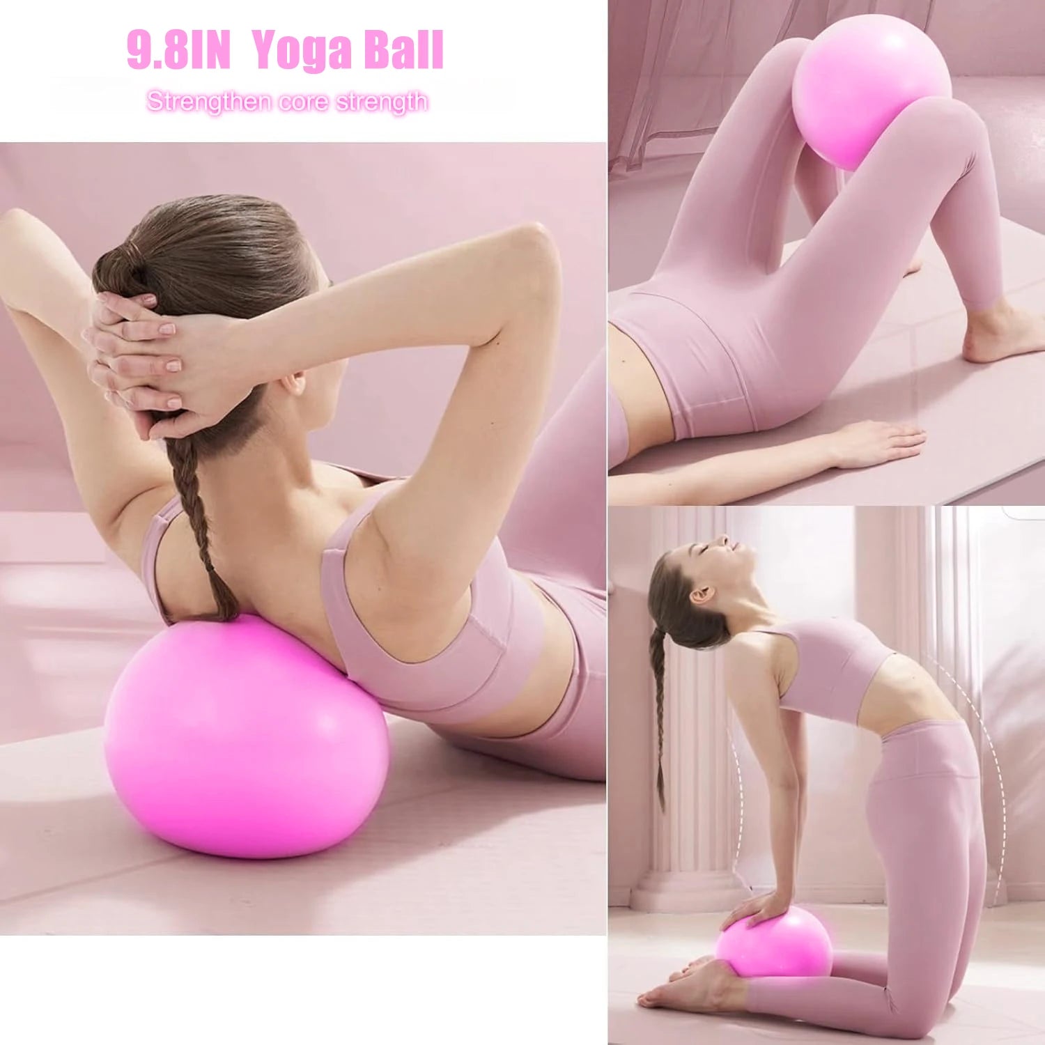 Pilates Duo Set – Bola + Anel de Pilates com Bandas de Resistência para Treino e Pós‑Parto