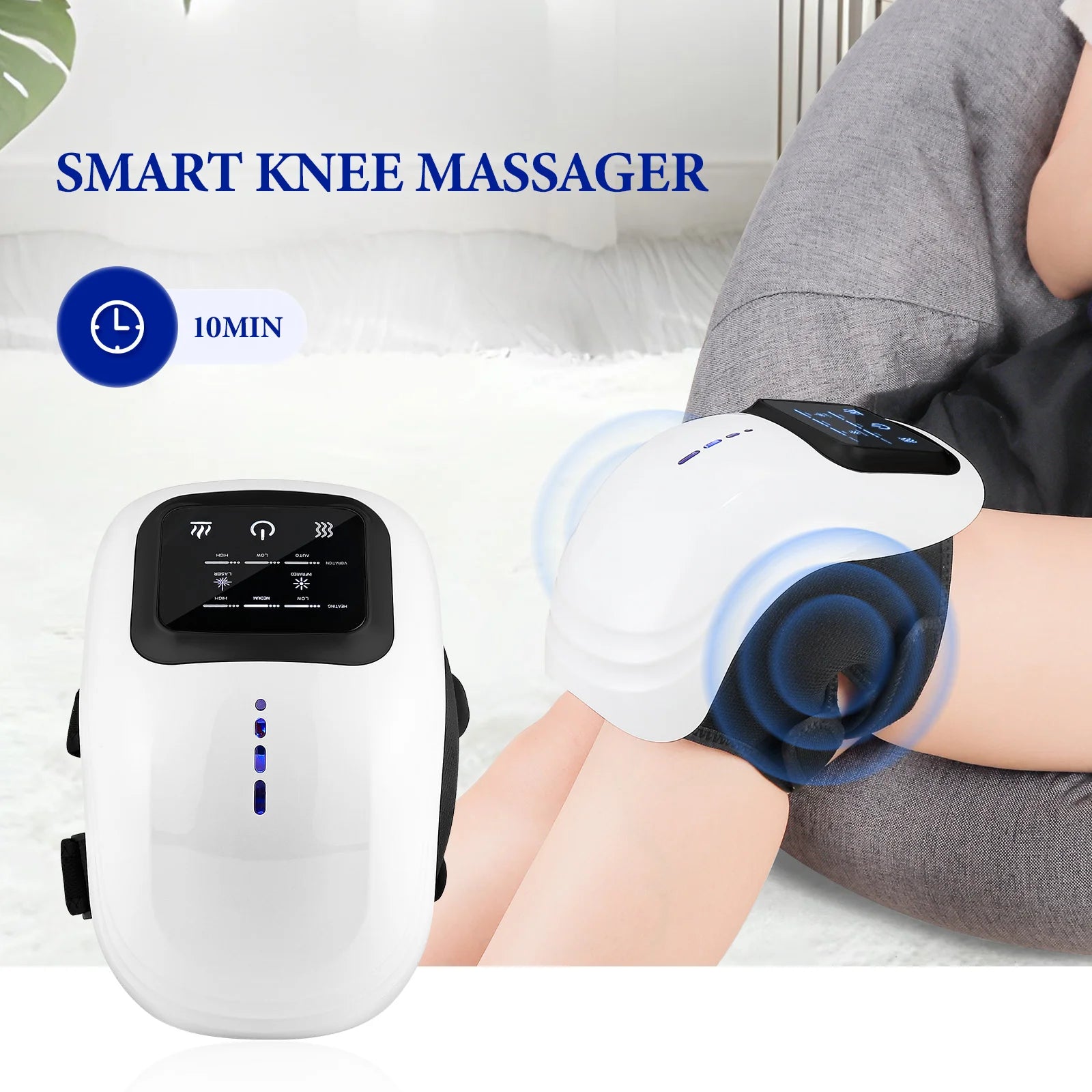KneeSmart Pro – Massajador Inteligente para Joelhos com Vibração, Pressão de Ar e Terapia Elétrica Multizona