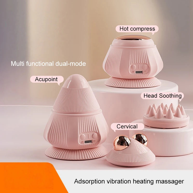 Electric Vibrating Massage Ball Myofascial Release Tool with Suction Cup Muscle Relaxation Fitness Deep Tissue Relaxation