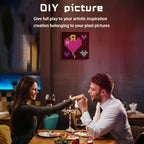 LED Pixel Matrix Bluetooth Smart Display 64x64 RGB Digital Lamp Panel DIY Art Display Gaming Anime Room Decor Frame APP Control
