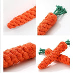Pet Knot Toys For Dogs And Cats Carrot Shape Cotton Rope Pet Toy Dog Puppy Kitten Chew Toy Interactive Dog Toys