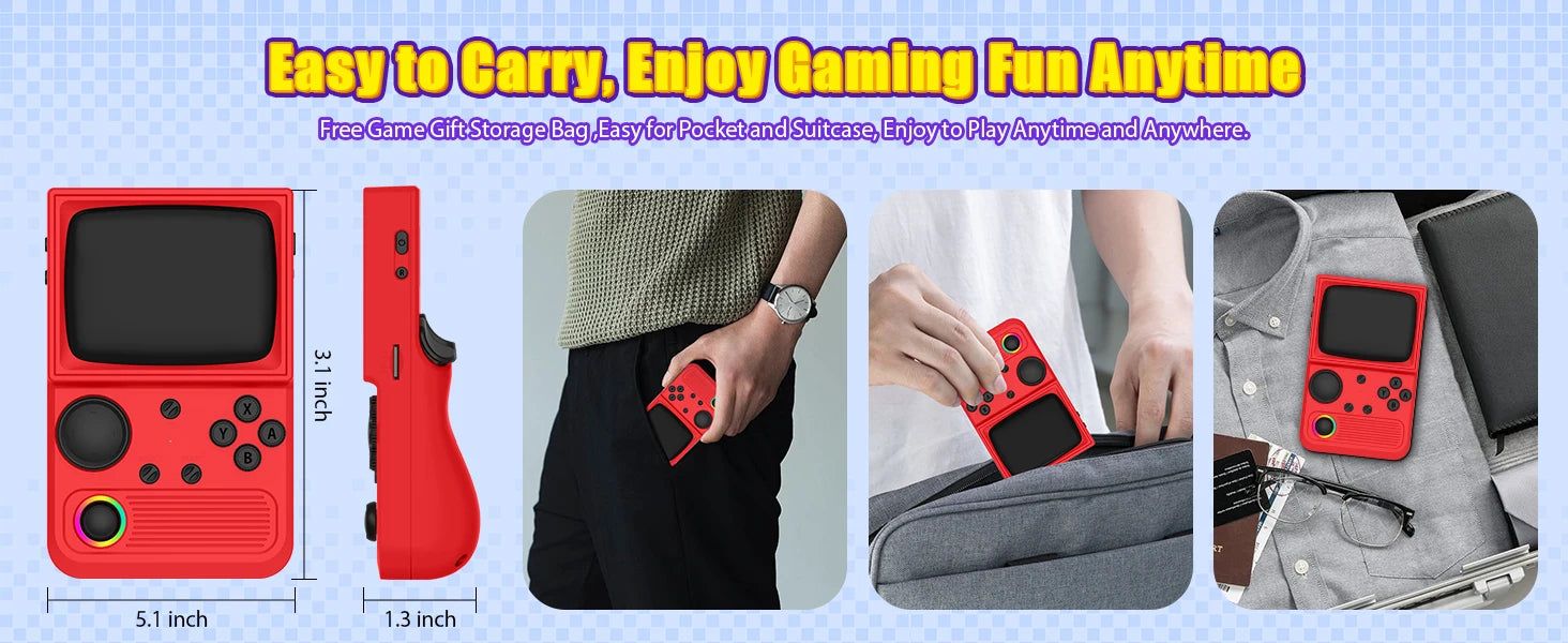 AISLPC R36T Retro TV Handheld Game Console 22000+Games EmuELEC System 3.5 Inch IPS Screen 64/128GB Portable Pocket Video Player