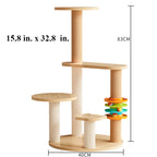 JIABINFU Cat Tree Sisal Rope Cat Tower Cat Scrapers Scratching Post for Cats Toys,Grinding Paws Multi-Level Cat Climbing Frame
