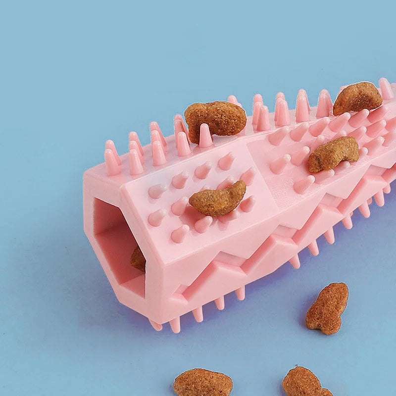 Dog Teething Toy Chew Stick Bite Resistant Fun Leak Proof Food Toy Pet Teether Cleaner Stick