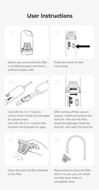 Aspirador Portátil Baseus 6000Pa 2‑em‑1 para Carro, Casa e Escritório
