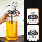 800/2500ml Large Glass Water Bottle with Lock Lid and Direct Drink Spout, Reusable Sports Water Bottle for Gym, Home, and Outdoor Use.