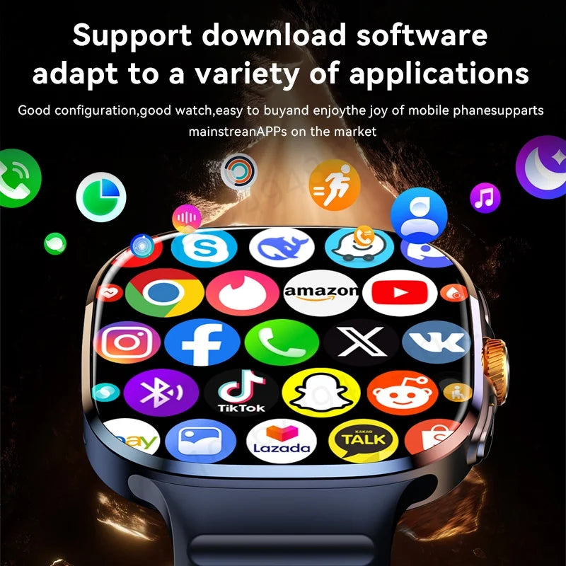 M99 5G Smartwatch with 2.4-inch soft screen, 900W battery, rotating camera, WIFI, GPS, Position Compass, NFC, Bluetooth, Smart Watch for Men and Women.