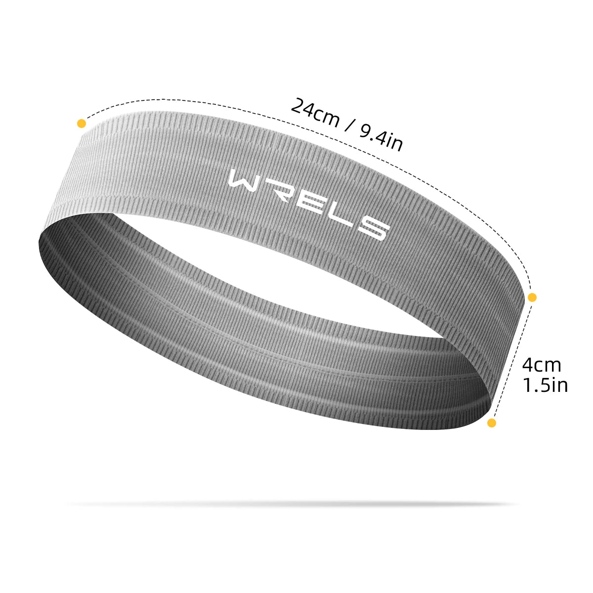 WRELS Sports Sweatband Breathable Sweat Absorbent Headband Elastic Sweat Hair Band Soft Outdoor Sport Yoga Gym Fitness Headband