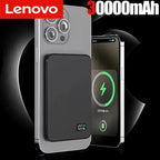 Lenovo 50000mAh 3‑in‑1 Power Bank — Magnético Wireless 22.5W MagSafe