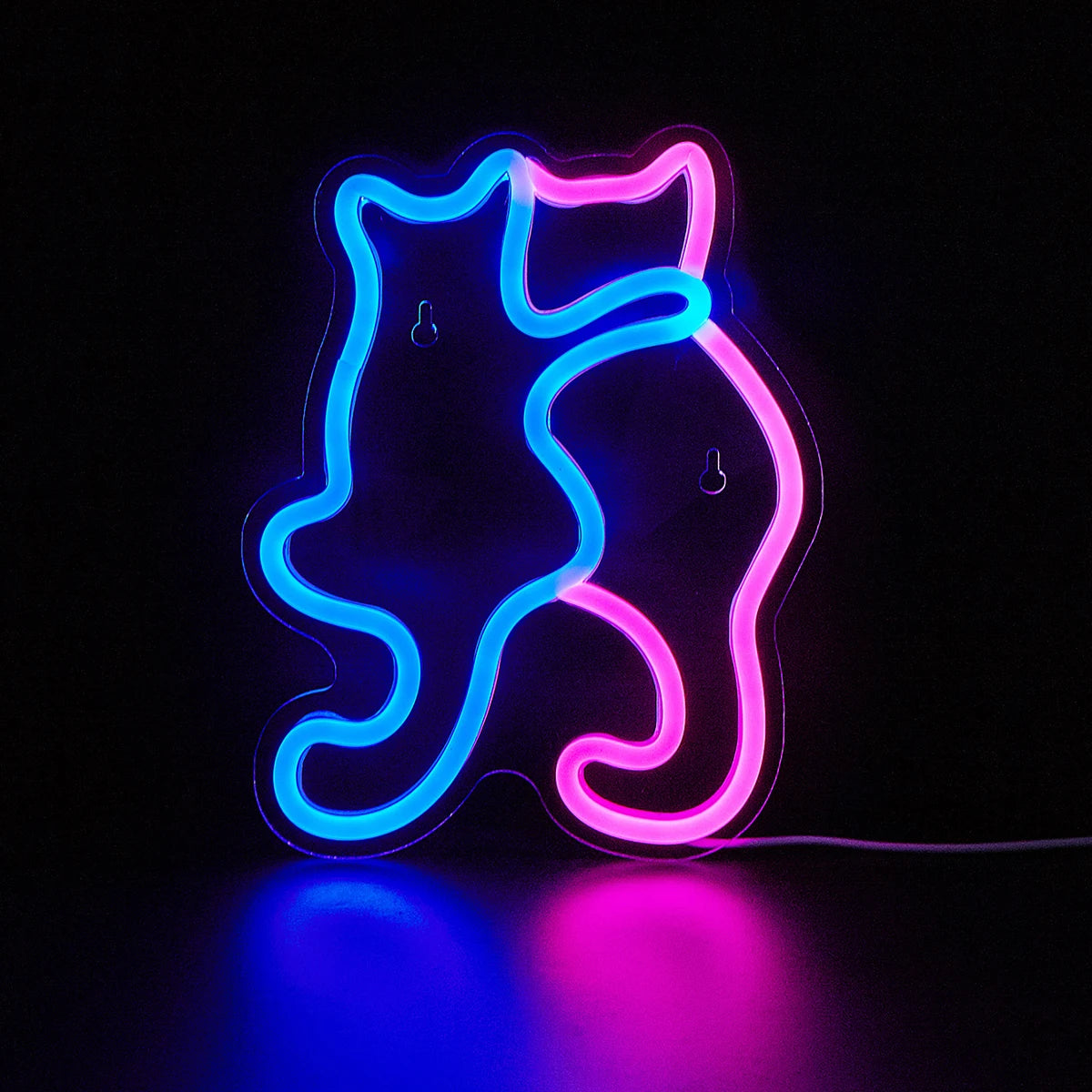 Chi-buy Cat LED Neon Sign USB Powered Neon Signs Night Light 3D Wall Art & Game Room Bedroom Living Room Decor Lamp Signs