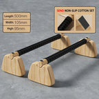 Pull-Up Stand Handles Wooden Push-Up Bar Beech Wood Calisthenics Home Exercise Equipment Wooden Parallettes Bar for Floor Use