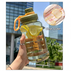 1 Liter Large Capacity Sports Water Bottle with Lifting Cup Lid BPA FREE Plastic Drinking Bottles Outdoor Cycling Hiking Gym Jug