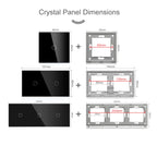 BSEED Zigbee Touch Switch — 1/2/3 Gang + Tomadas EU com Neutro