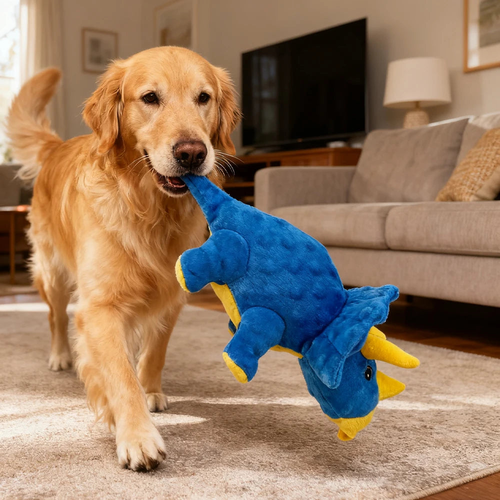 Peluche Dinossauro Resistente com Som – Brinquedo Interativo de Dupla Camada