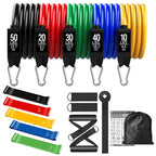360lbs Fitness Exercises Resistance Bands Set Elastic Tubes Pull Rope Yoga Band Training Home Gym Workout Equipment