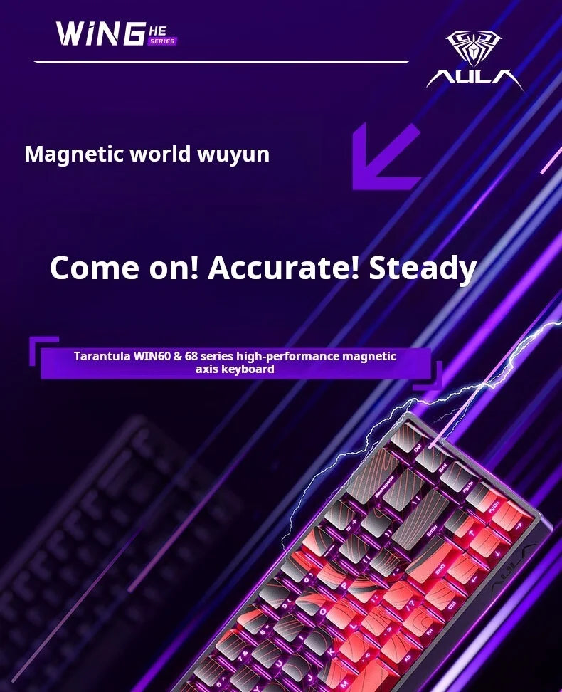 AULA WIN 68 HE Magnetic Axis Keyboard RT Gaming Mechanical Keyboard Wired 8KPolling Rate Full-Key Hot-Swappable