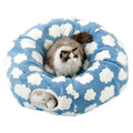 Cat Tunnel Bed Interactive Toys Washable with Ball Tunnel Cat Bed Cave Interactive Toys for Kitten Puppy Small Dog Bunny Pet