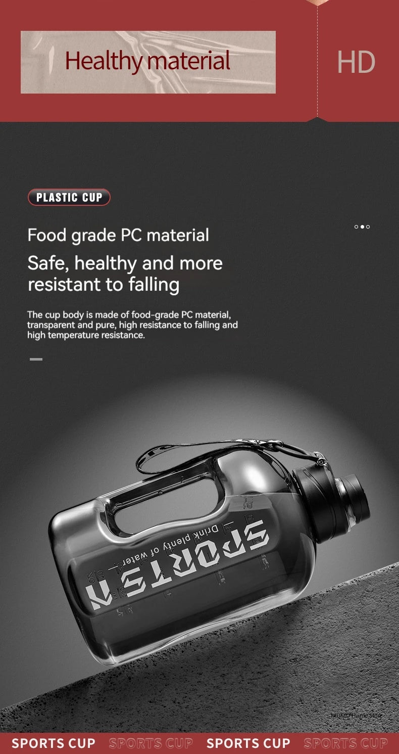 1.7L/2.7L/4L/5L Sports Water Bottle Gym Cycling Cup Portable Large Capacity Water Bottle For Fitness Camping Men Water Kellte