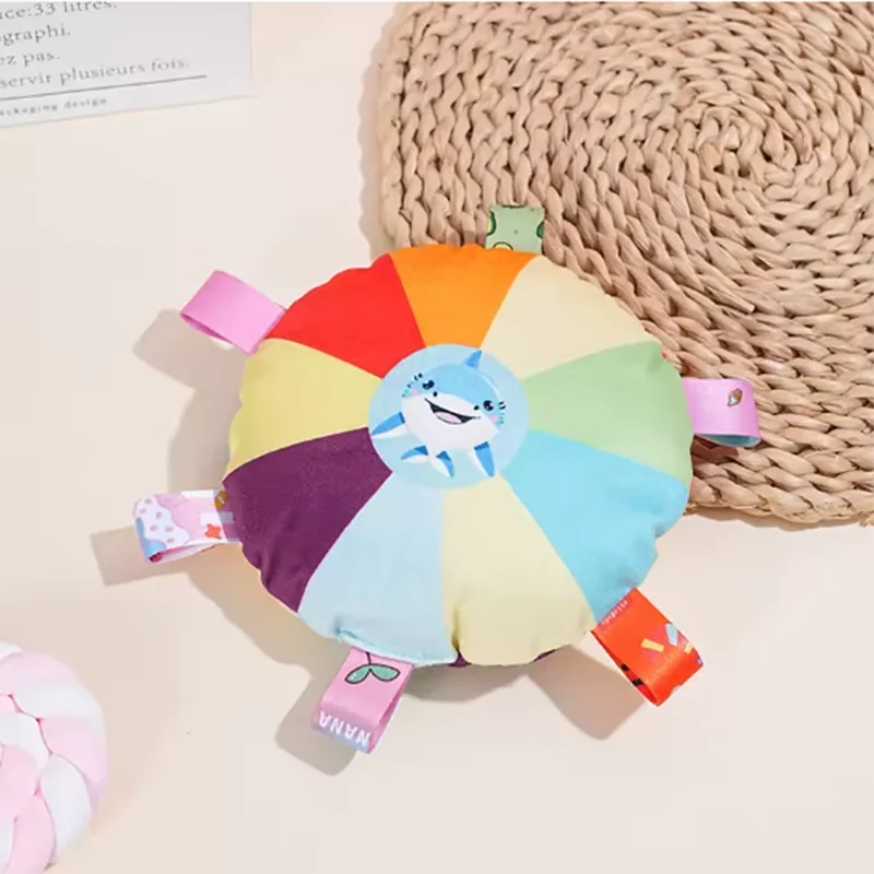 Dog Sounding Plush Toy Bell Cartoon Flying Disc Toy Small Dog Teeth Grinding Toy Wear-resistant Bite-resistant Puppy Pet Product