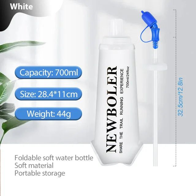 Garrafa 300/500/700ml – Dobrável em Silicone com Bocal de Mordida para Outdoor