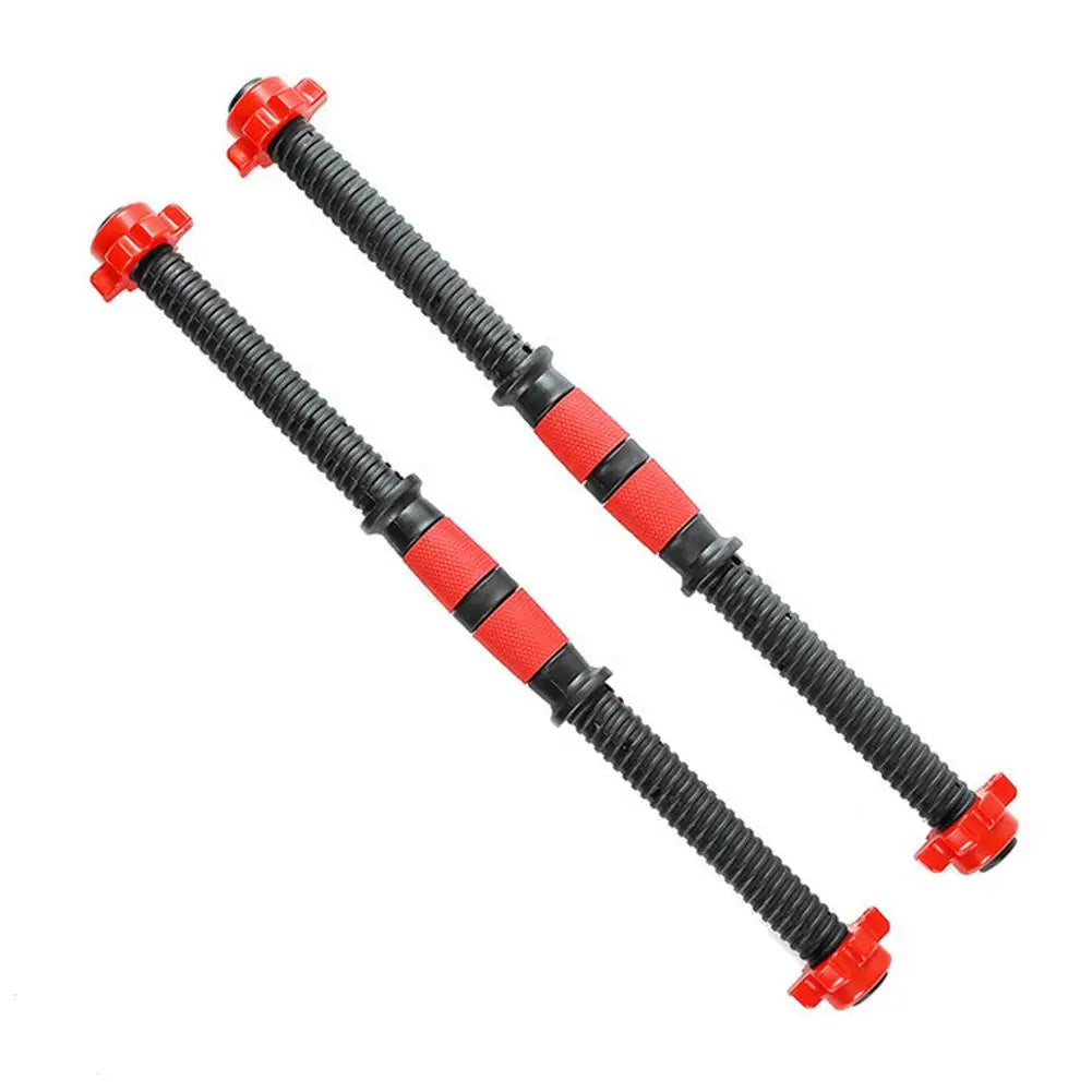 1 Pair 35cm Dumbbell Bar, Barbell Bars, Dumbbell Connecting Steel Tube with Standard Non-Slip Grip Surfaces and Spinlock Collars