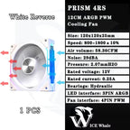 LDPCSJ Prism 4RS 120mm ARGB PC Case Fan with Infinity Mirror Design, 4-PIN PWM Motherboard Synchronization CPU Cooler Fan