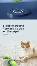 Speedy Tail 2.0 Automatic Cat Toy Ball, Interactive Moving Tail for Indoor Cats/Dogs with Replaceable Tail, Smart Pet Play