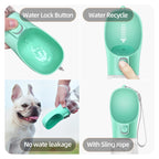 Portable dog water bottle for small and large dogs. Cat Outdoor walk-proof drinking bowls for Chihuahuas and French Bulldogs.