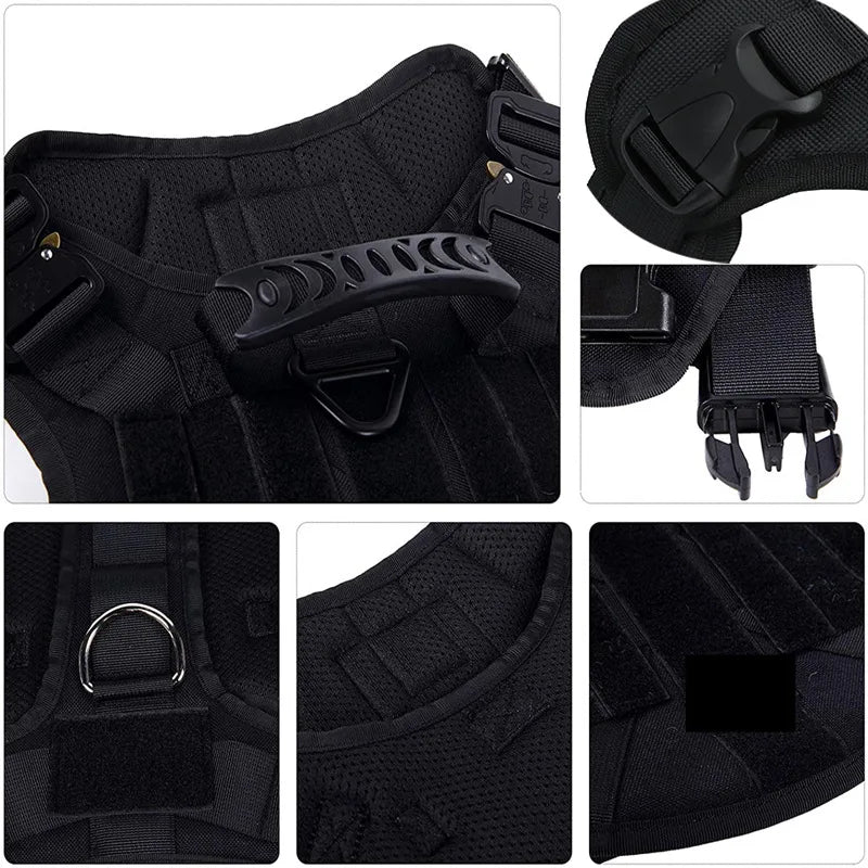 Tactical Military Vest Pet German Shepherd Golden Retriever Tactical Training Dog Harness and Leash Set For All Breeds Dogs