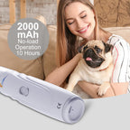 Dog Nail Grinder USB Rechargeable Electric Pet Paws Clipper & Trimmer Painless Paws Grooming Quiet 2-Speed ​​Dog Nail File